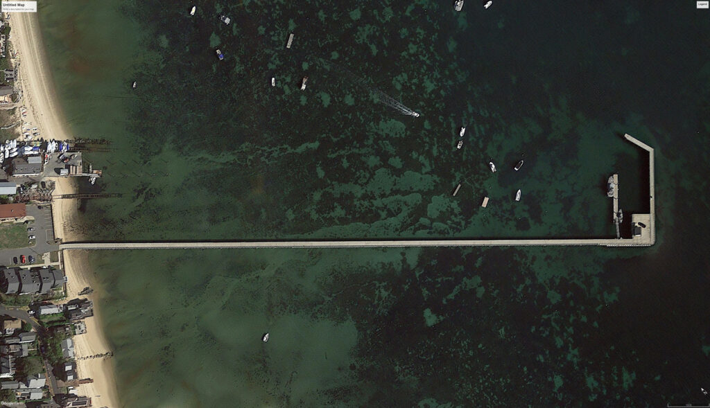 Aerial top-view of Station Provincetown